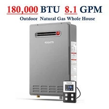FOGATTI Tankless Water Heater 26L 8.1 GPM Natural Gas Instant On Demand Outdoor