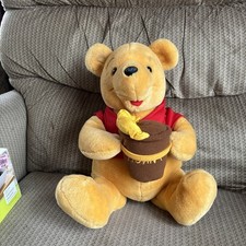 Winnie The Pooh Plush 14  Honey Pot Rattle Disneyland Walt Disney World Toy