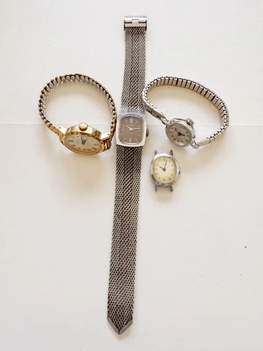 Vintage Timex Mechanical Watch Lot 4pcs For Repair Parts Not Working