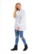 Unisex Plain Rain Coat Mac Kagoul Jacket Water Resistant Hooded Cagoul Adults UK