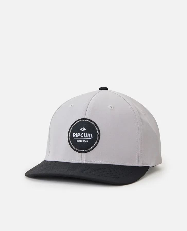 Rip Curl Cap Mens Flexfit Curve Peak Grey Routine