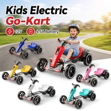 12V 390W Powered Kids Ride On Toy Go Kart Electric Drift Car 4.8 MPH for 3-6Year