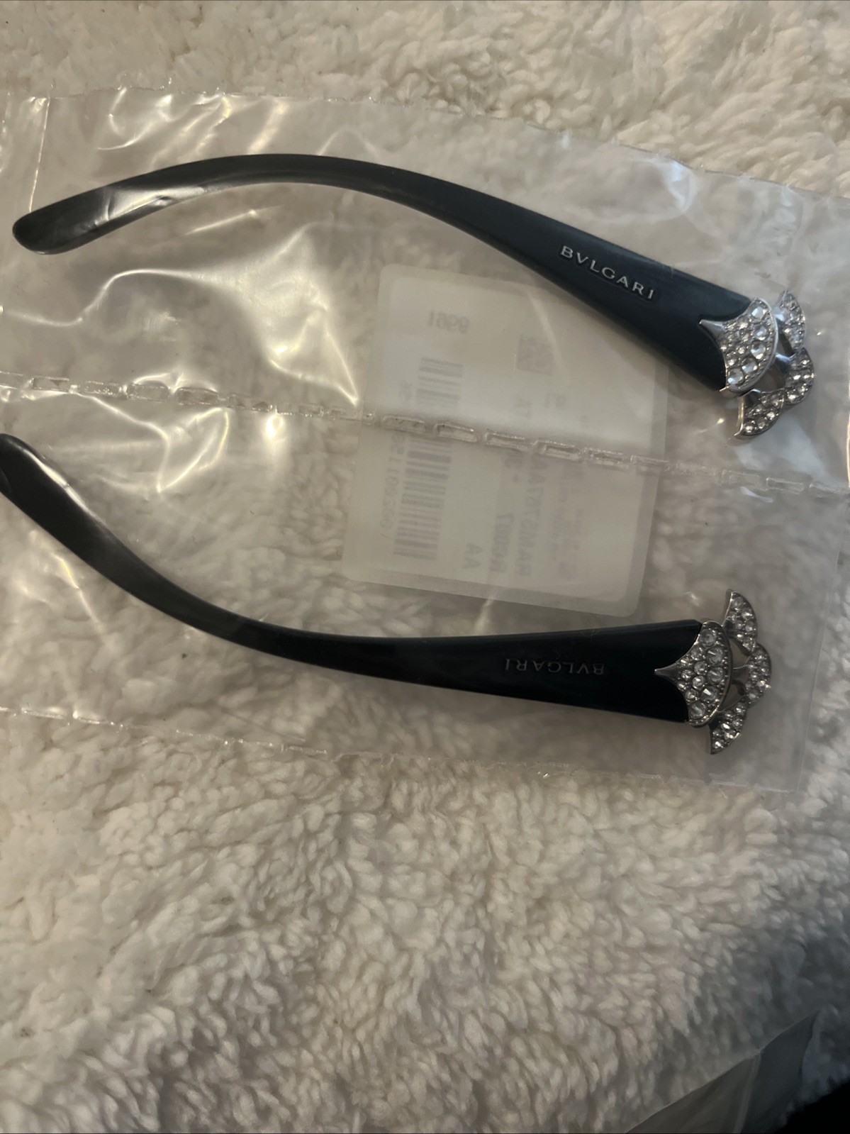 Bvlgari 6069B Rimless sunglasses - Trim & Sides (Parts Only) . Col BlackSilver