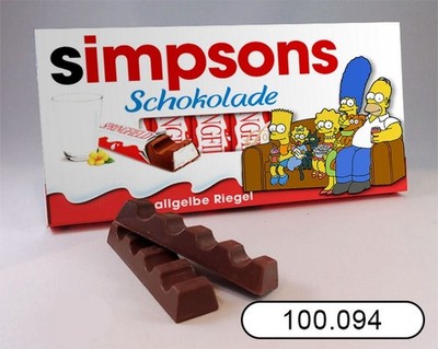 3x Aufkleber für Kinderschokolade | 100.094 Die Simpsons Family