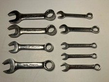 Snap On - 9 Pieces Sae Midget Flank Drive Stubby Combination 12point Wrenches