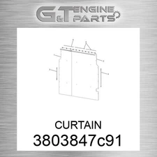 3803847C91 CURTAIN fits INTERNATIONAL TRUCK (Surplus Open Box)