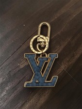 LOUIS VUITTON Blue LV Plexiglass Key Holder Handbag Charm