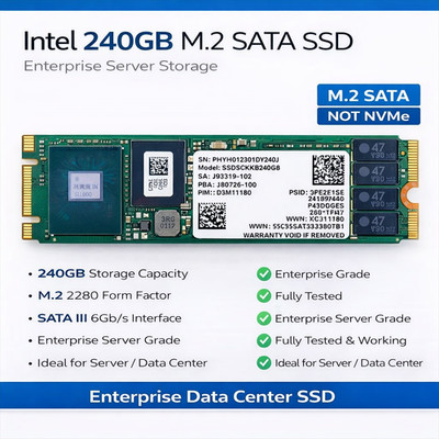 Intel SSDSCKKB240G8 240GB M.2 2280 SATA 6Gb/s Enterprise Server SSD