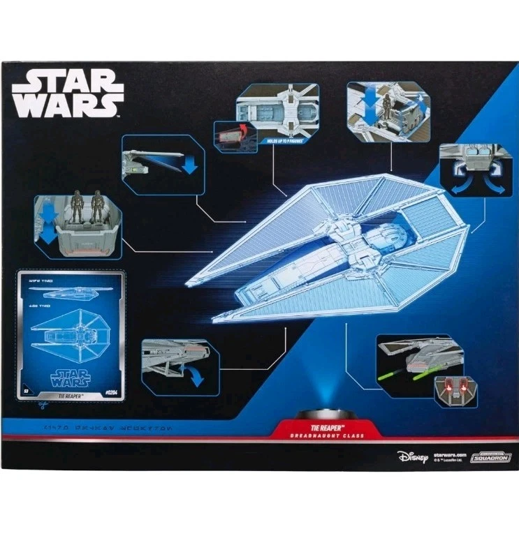 Star Wars Micro Galaxy Squadron TIE Reaper veículo de 9 polegadas com três micro figos - Imagem 3 de 4