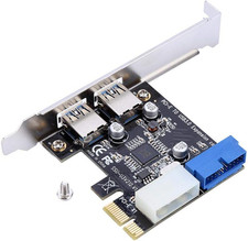 PCI-E to USB 3.0 PCI Express Card, 5 Gbps 2-Port Pcie to USB Expansion Card Adap