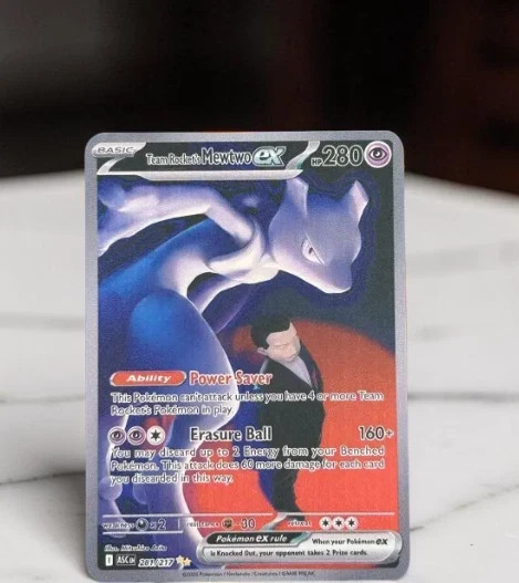 Team Rocket's Mewtwo ex Pokémon Stainless Steel Gift/Display/Mat