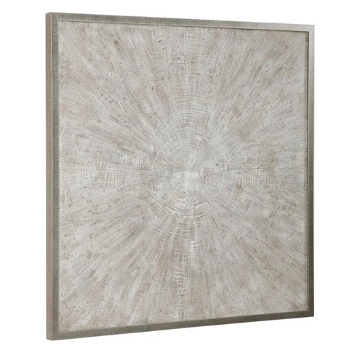 Uttermost Mesmerize Firwood and Plastic Abstract Hand Painted Art in Beige/White - Picture 2 of 8