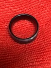 size 7 tungsten carbide ring unisex Black with silver trim — photo 1