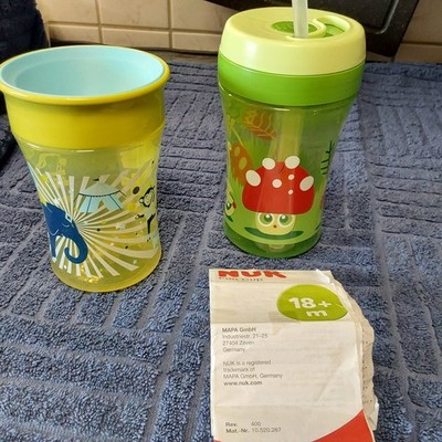 2 er Set: NuK Easy Learning Cup Fun 300 ml + NUK Magic Cup Trinkbecher 230ml