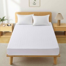 100 Waterproof Leaf Mattress Pad Quilting, King Queen Twin Fitted Sheet