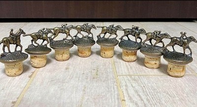 BLANTON S Bourbon Horse & Jockey Stopper Complete Set 8 Letters B-L-A-N-T-O-N-S