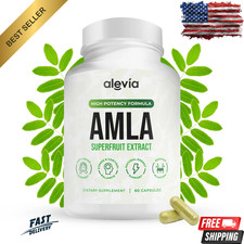 Organic Amla Capsules 1000mg Indian Gooseberry Amla Fruit Supplement Orga...