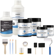 Black Marble Epoxy Countertop Paint Kit - 38 Sq.ft. For Kitchen Bath Black Marble Epoxy Countertop Paint Kit - 38 Sq.ft. For Kitchen Bath
