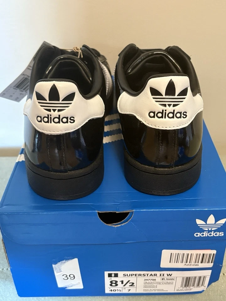 adidas Originals Superstar II JH7756 Core Black White Women Size 8.5 - Image 4 of 4