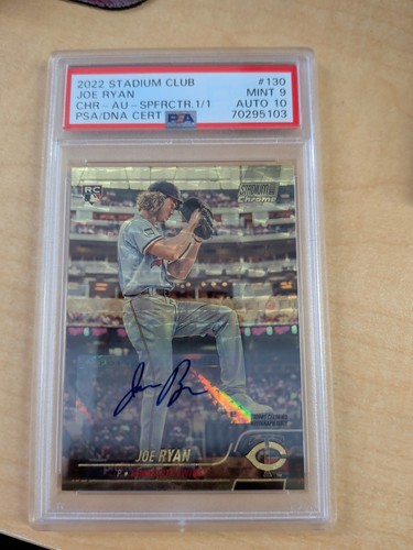 2022 Topps Stadium Club Chrome JOE RYAN Auto RC Superfractor 1/1 PSA 9/10 Z1
