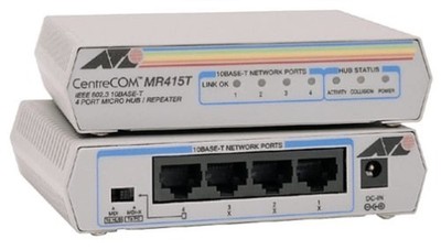 Allied Telesyn CentreCOM AT-MR415T - 4 Port 10Base-T Micro Network Hub Repeater