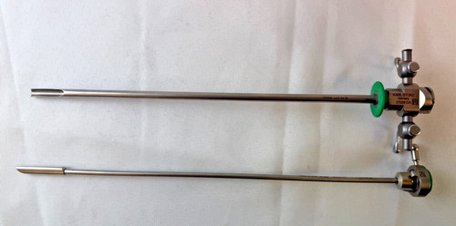 Karl Storz 27026DA & 27026DO 19Fr x 22cm Green Cystoscope Sheath & Obturator