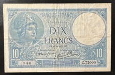 France, 1939, 10 Francs, Minerve type 1915 modified   P-84f  VF