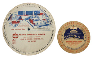 Vintage MOTO-ROOT-GIDE Adam's Chicago, Ill. & Gas Mileage Tally Northlake, Ill