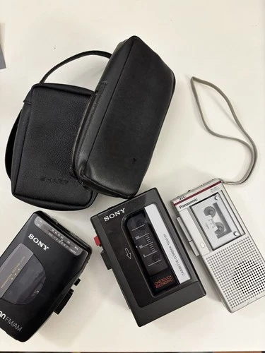 Lot Of Vintage Recorders Panasonic RN-001 Sony TCM-21 Sony Walkman WM-FX10