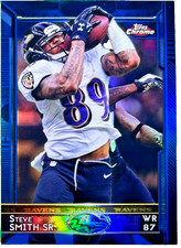 2015 Topps Chrome Steve Smith Sr #105/199 Blue Refractor Parallel #84 Ravens