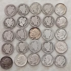Roll Silver Dimes Barber (50) Asst. Years WORN