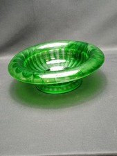 Vintage Davidson Green Cloud Glass Bowl