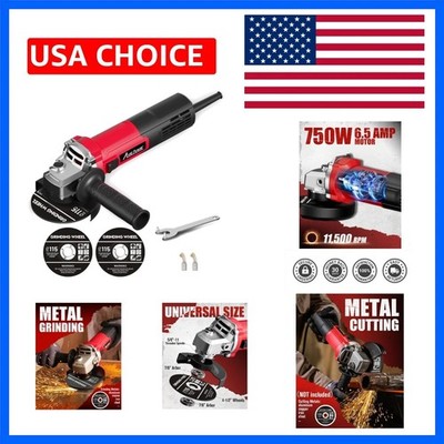 Angle Grinder 4-1/2 inch Electric Grinder Tools 750W 6.5 Amp Metal Grinder, 1...