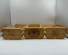 3 NAPA Valley Box VTG Wood Cassette Tape Storage Caddy Crate Trays Holds 12 Tape
