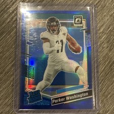 2023 Panini Donruss Optic - Rated Rookie Parker Washington #254 Blue Prizm /199