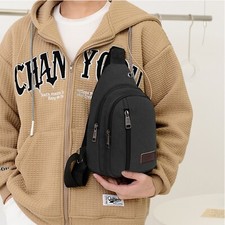 Men's Tactical Shoulder Bag Chest Bag Mobile Phone Headset Storage Sports Chest