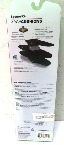 Spenco RX ARCH CUSHIONS Full Length Orthotics #1 Fits Women's shoe 5-6 - Picture 10 of 12