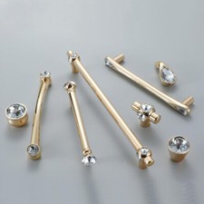 Möbelgriffe Schubladengriffe Strass Stangengriffe Schrankgriffe Möbelknopf Gold