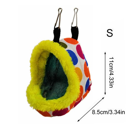 Bird Parrot Hammock Pet Sleep Cotton Nest Hang Cave Cage Plush Hut Tent Bed Warm - Picture 13 of 15