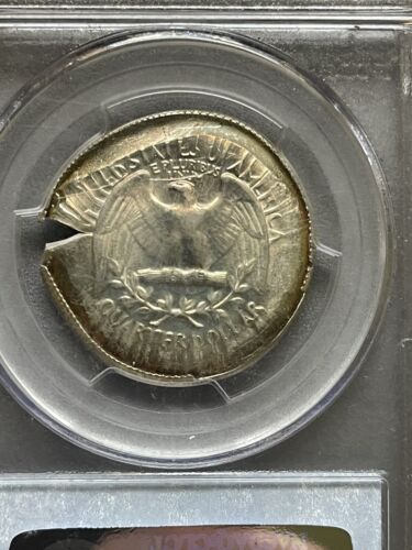 ER118 1964 Washington Quarter--90% Brockage and Large Broadstrike-- Mint Error P - Picture 5 of 9