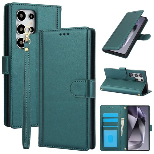 Für Samsung Galaxy S25 Ultra S24 FE S23 Leder Flip Wallet Case Crossbody Hülle - Bild 1 von 17
