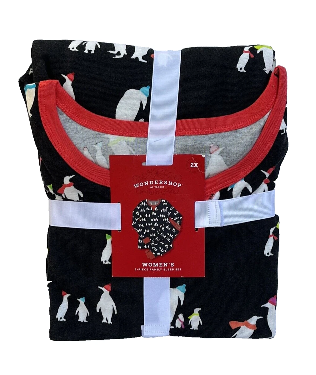 Wondershop Women s Plus Size Penguins Print Family Pajama Set