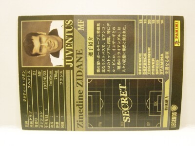 Panini WCCF 2002-03 LE Zinedine Zidane 1972 France No.21