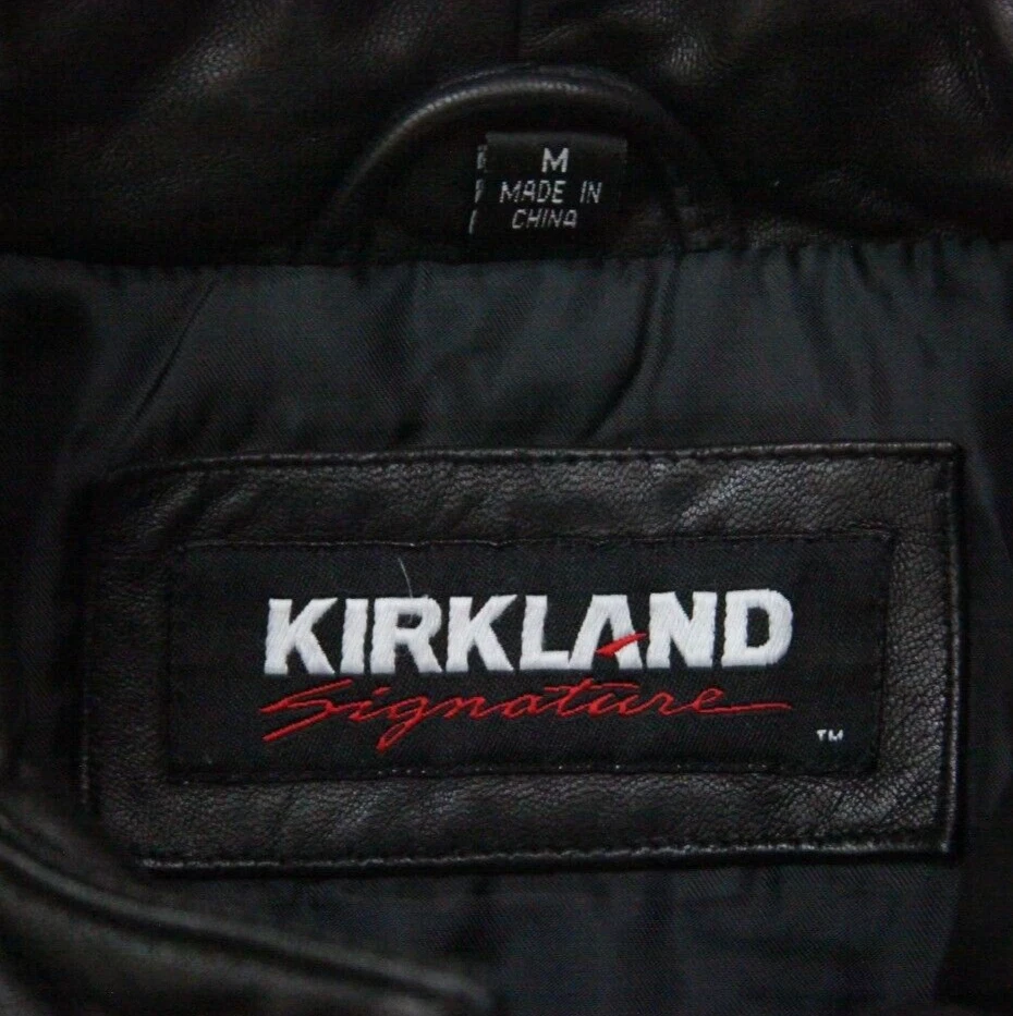 Kirkland Black Mans Leather Jacket Coat Button Up Long Sleeve Medium Lined FRB16 - Image 4 of 4