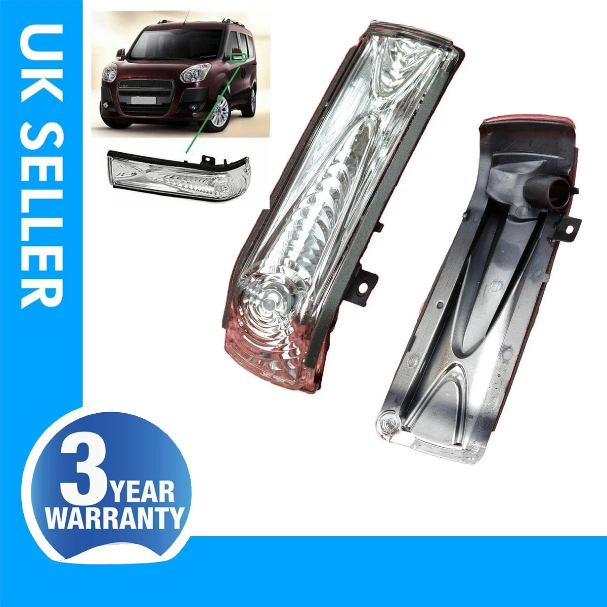 Fiat doblo wing mirror indicator replacement deals