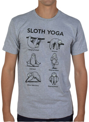 Lustiges T-Shirt Faultier Yoga Frieden Yoga Gym Party Sport Spaß Geschenk Tshirt Top