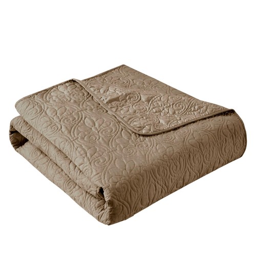 Madison Park Luxe Quilted Throw Blanket, Soft Cotton, 60x70" for Couch or Bed - Picture 7 of 31