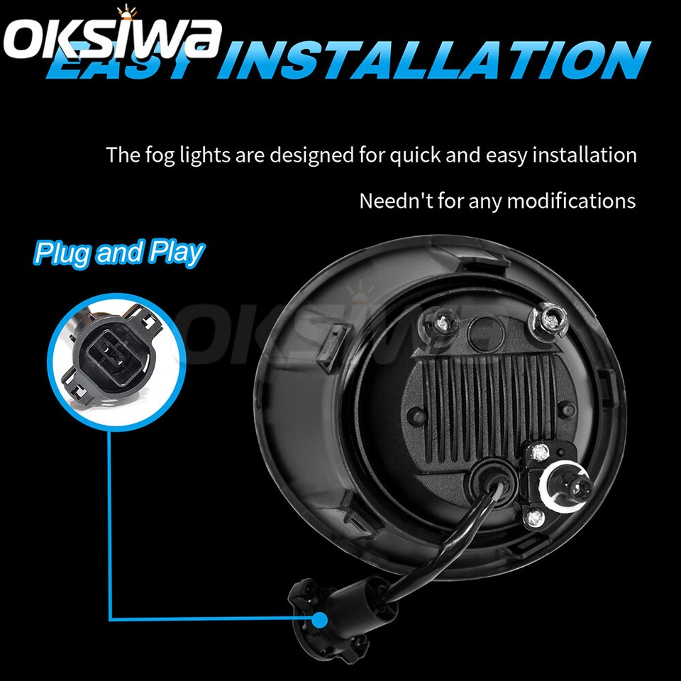 Clear Fog Light Set For 2010-2013 Chevy Camaro – Pair With Switch & Bulbs, Black Housing, DOT/SAE