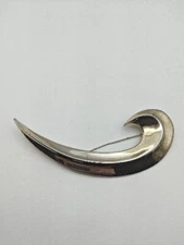 Vintage Large Abstract 5" Gold Tone MCM Brooch Pin