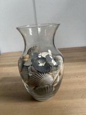 Clear Glass Vase With Seashells